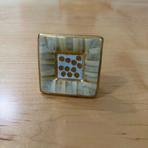 Mackenzie Childs Knob Parchment Check Pattern